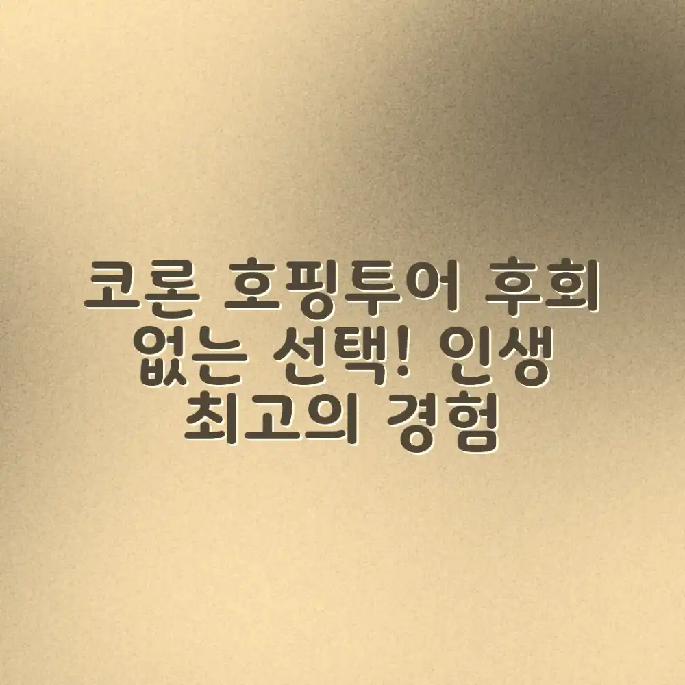 놀라운 코론 호핑투어, 후회없는 선택!