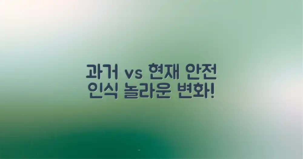 과거와 현재, 변화된 안전 인식