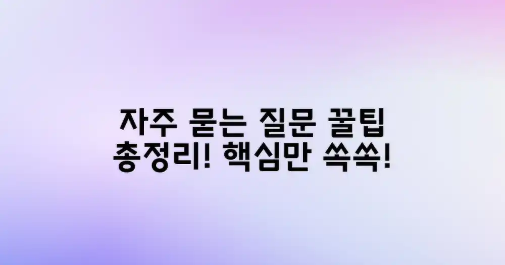 자주 묻는 질문
